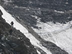 Mont&eacute;e au refuge du Gouter : travers&eacute;e du grand couloir