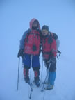 Sommet du Mont-Blanc dans le brouillard
