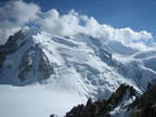 Face nord du Mont-Blanc du Tacul la veille de notre ascension