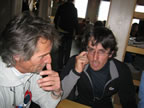 Refuge des Cosmiques : Gilles Imbert et Olivier Dufour en pleine concentration avant le d&eacute;part.