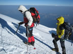 Travers&eacute;e du Mont-Blanc depuis le refuge des Cosmiques :  arriv&eacute;e au sommet