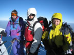 Travers&eacute;e du Mont-Blanc depuis le refuge des Cosmiques :  sommet du Mont-Blanc