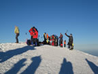 Travers&eacute;e du Mont-Blanc depuis le refuge des Cosmiques :  arriv&eacute;e au sommet