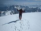 Arriv&eacute;e au sommet du Mont-Blanc